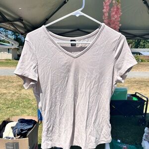 SHEIN tan Fitted Short Sleeve Tee